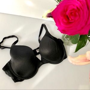 Donna Karan Black Lightly Padded T-shirt Bra